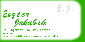 eszter jakubik business card